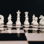 white chess game set